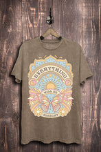 Everything Will Be Alright Graphic Top: L Blue Mineral Wash / S
