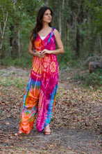 Wide-Leg Rainbow Tie-Dye Romper: 2 / One Size