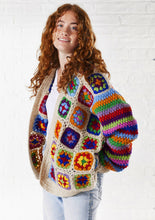 Crochet Rainbow Cardigan: Cream