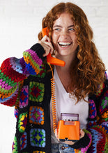 Crochet Rainbow Cardigan: black