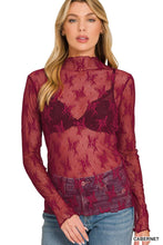 Lace See-through Layering Top: TEAL / 2-2-2 (S-M-L)