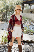 Unique Patterned Crochet Ruana – Colorful Tassel Cardigan ❤️: Magenta