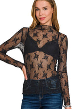 Lace See-through Layering Top: BRIGHT MAUVE / 2-2-2 (S-M-L)