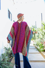 Unique Patterned Crochet Ruana – Colorful Tassel Cardigan ❤️: Magenta