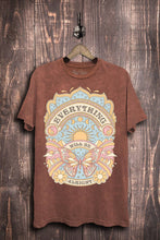Everything Will Be Alright Graphic Top: L Blue Mineral Wash / S