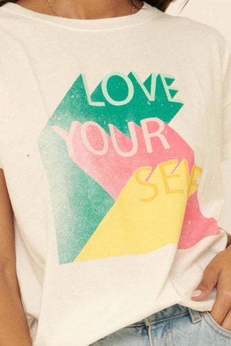 LOVE YOURSELF white // graphic tee