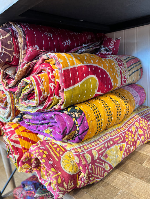 KANTHA QUILT Chosen at random  OOAK